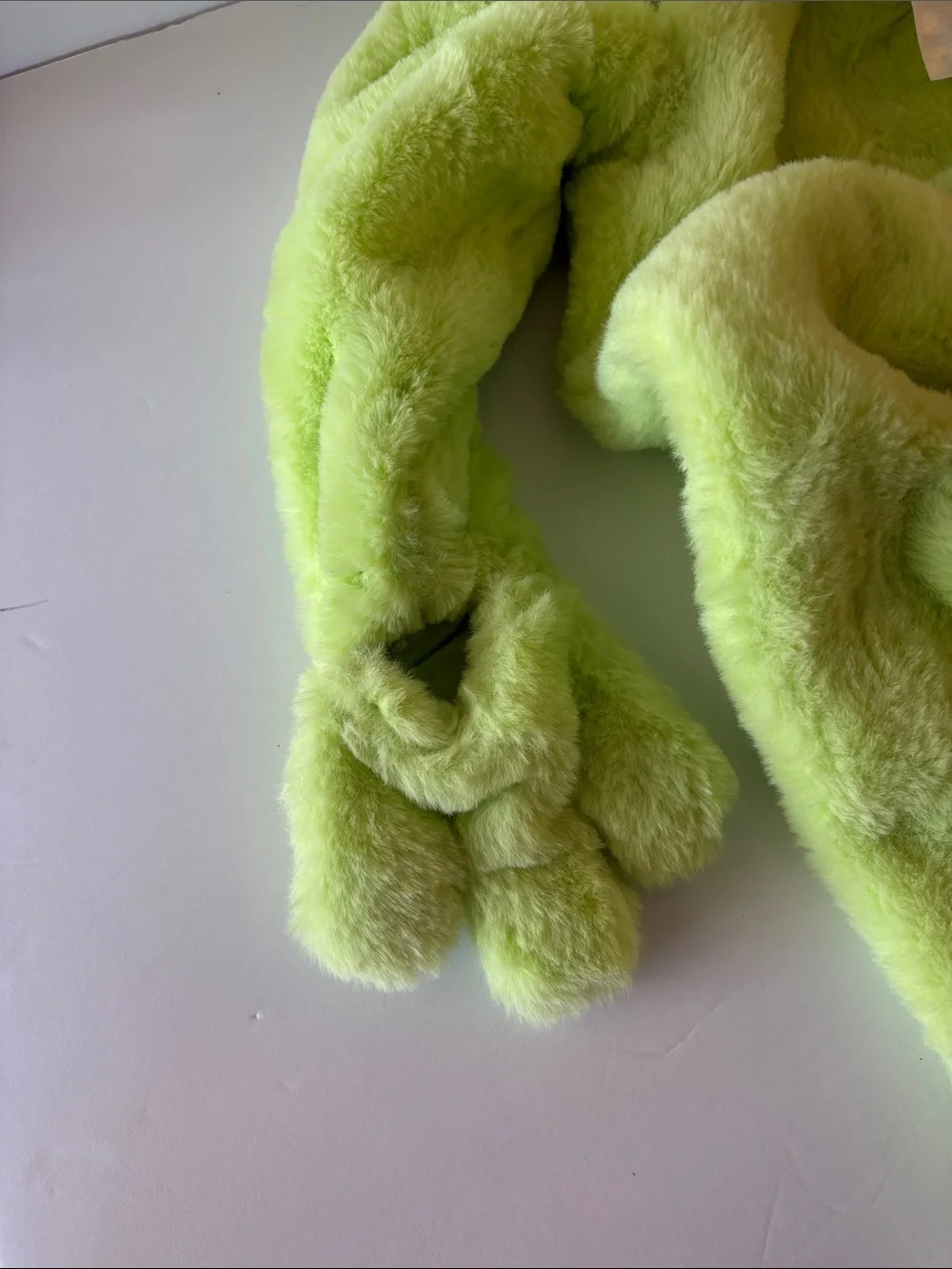 Pottery Barn Neon Green Alien Plush Hooded Costume Halloween. Brand new 12-24 mo - Picture 2 of 6